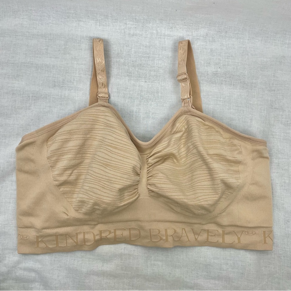Kindred Bravely Sublime Hands Free Pumping & Nursing Bra Beige